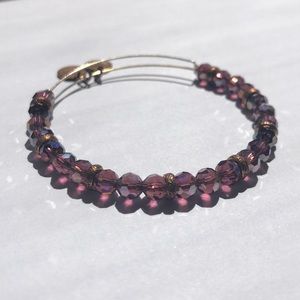 RETIRED✨Purple Gleam Beaded Bangle | ALEX AND ANI